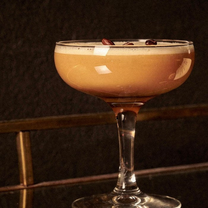 Uncle Tim's Espresso Martini, poured and shaken